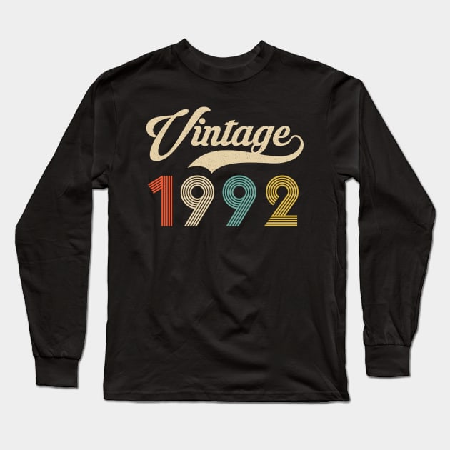 Retro Vintage 1992 28th Birthday - Vintage Classic 28 Years Old Long Sleeve T-Shirt by Merchofy